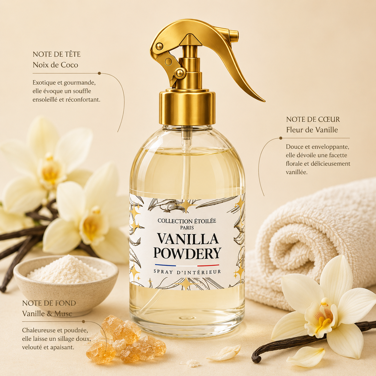 Vanilla Powdery - Spray D’intérieur Collection Étoilée 250ml