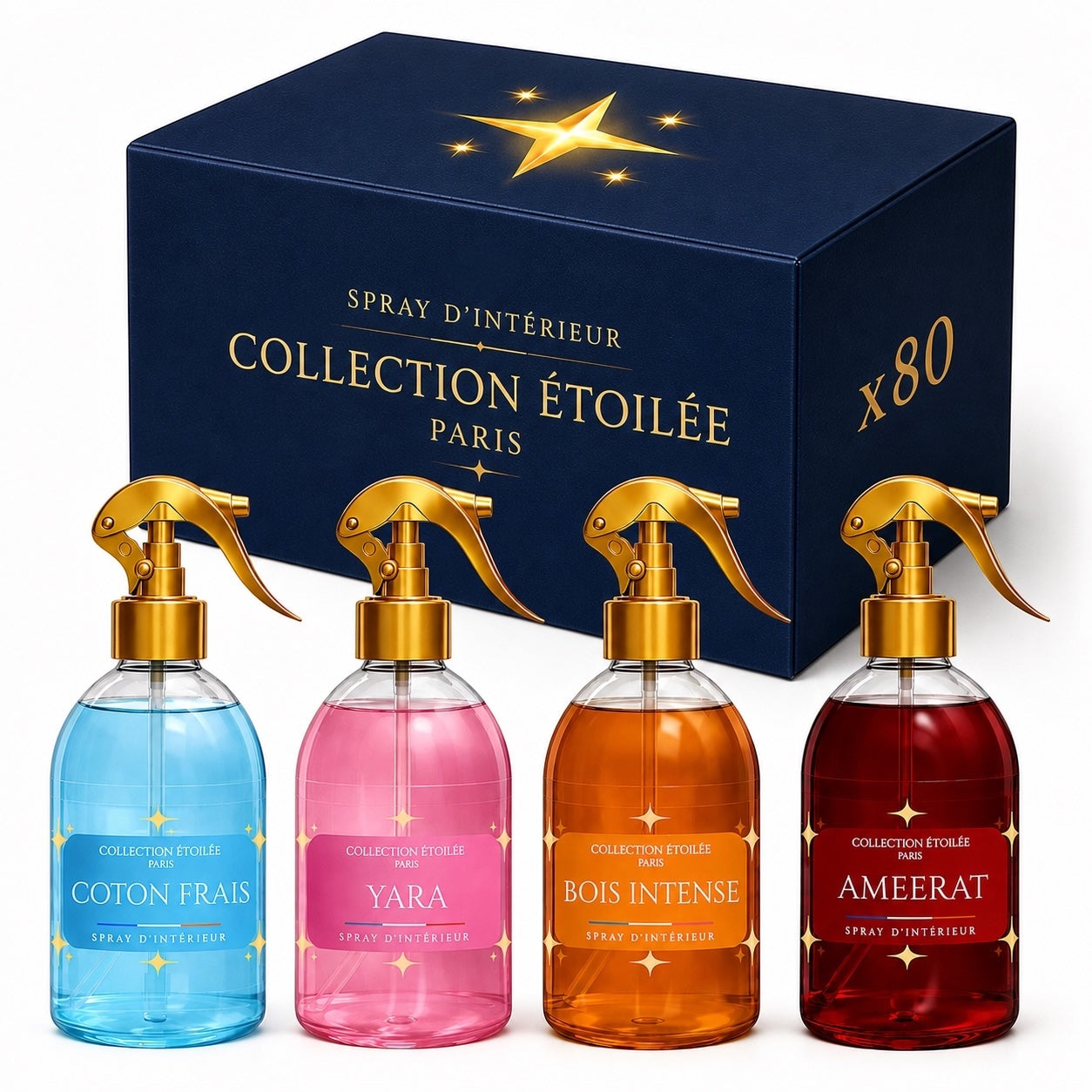 LOT DE 80 SPRAYS - COLLECTION ÉTOILÉE